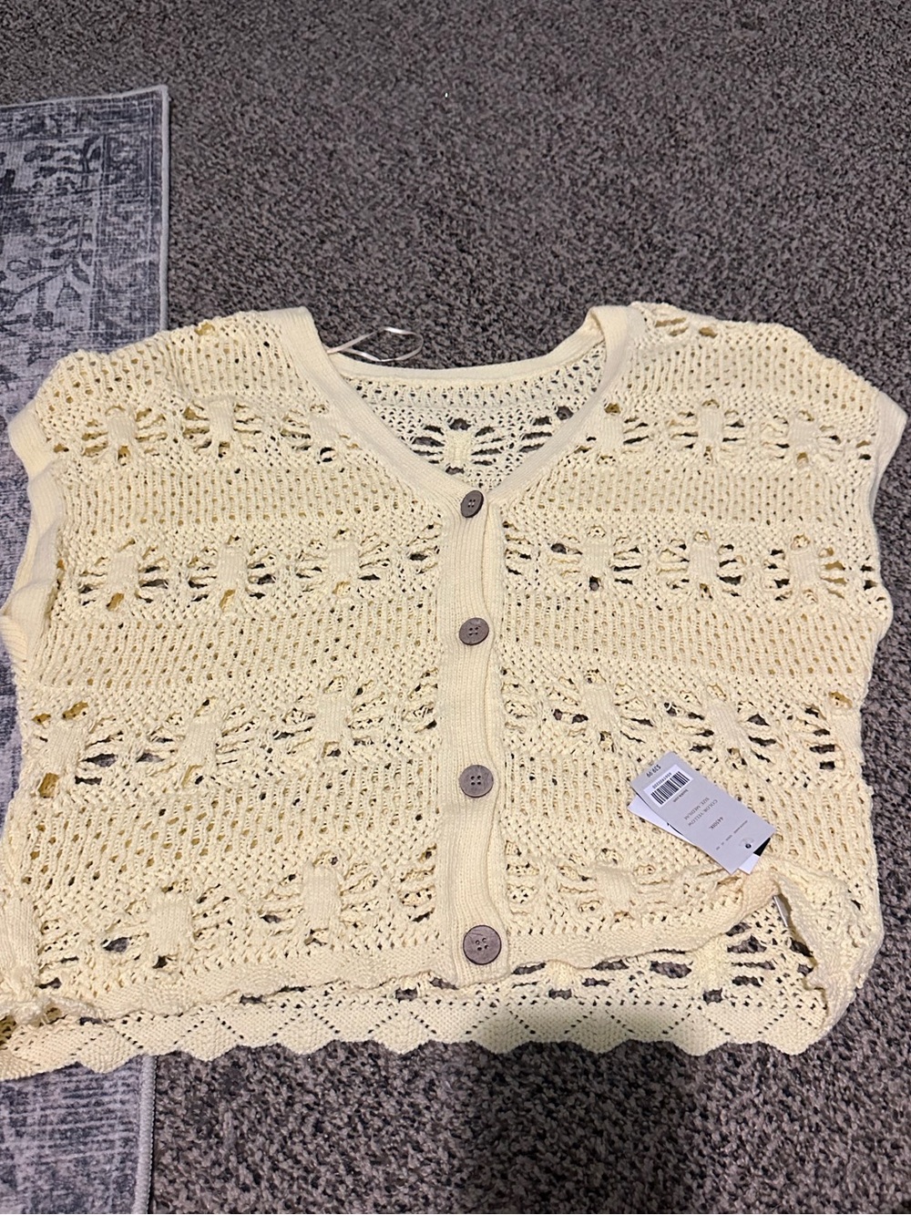 Buckle Crochet Cardigan